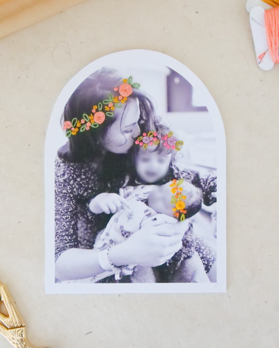 Photo brodée d'archive - fête des fleurs rennes Photo brodée d'archive - fête des fleurs rennes