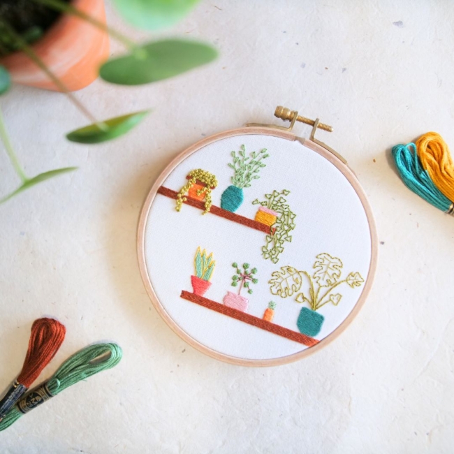 Kit de broderie : Les plantes d'intérieur
