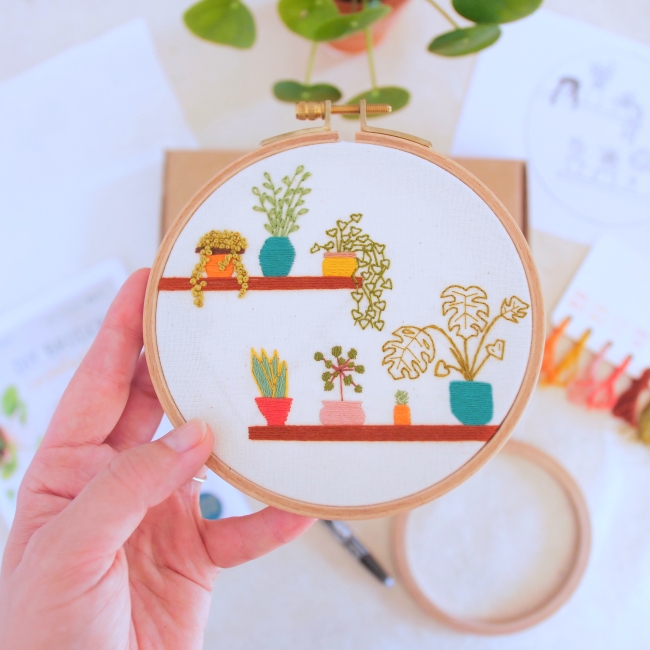 Kit de broderie : Les plantes d'intérieur