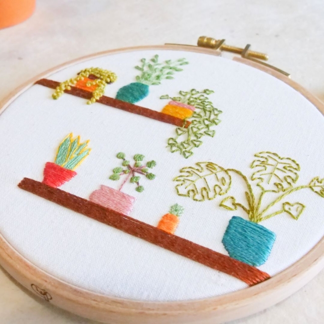 Kit de broderie : Les plantes d'intérieur