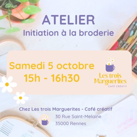 Information sur l'atelier broderie du samedi 5 octobre